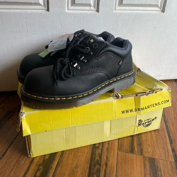 Dr. Doc Marten Hylow Steel Toe work shoes W8 M7 - Picture 1 of 5